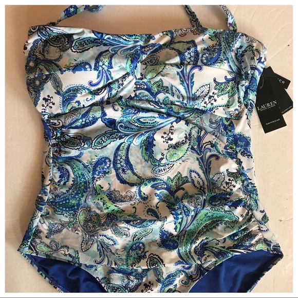 🌸🌸SUPER SALE 🌸🌸 RALPH LAUREN So Slimming Swimsuit Size 16 - Picture 2 of 8